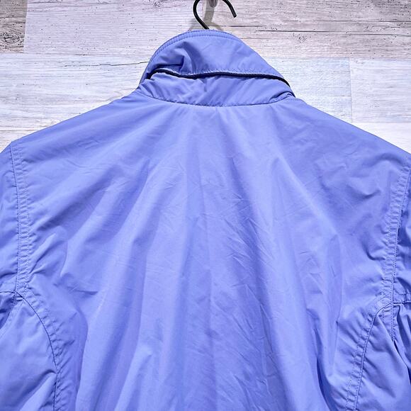 Columbia Nylon Fleece Lined Soft Shell Jacket Blue Full Zip Vintage Womens Small - Picture 5 of 7
